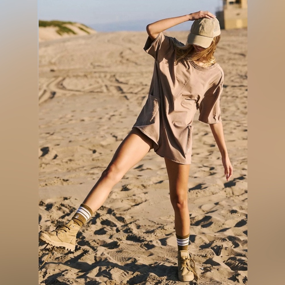 Free People Movement Hot Shot Romper Tee